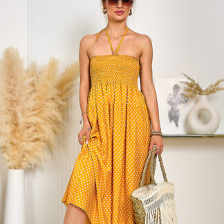 Royalfashion Rochie de damă cu buline până la genunchi