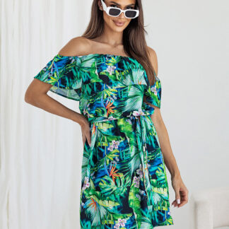 Royalfashion Rochie midi cu model pentru femei a'la hiszpanka