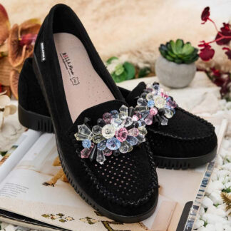 Royalfashion Mocasini traforați cu mărgele pentru femei Nasfali