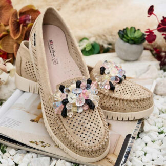 Royalfashion Mocasini traforați cu mărgele pentru femei Nasfali