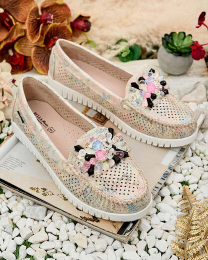 Royalfashion Mocasini traforați cu mărgele pentru femei Nasfali