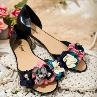 Royalfashion Balerini din cauciuc cu floare Koddies