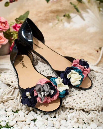 Royalfashion Balerini din cauciuc cu floare Koddies