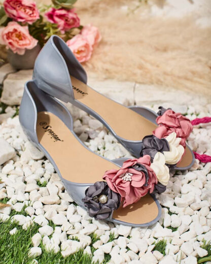 Royalfashion Balerini din cauciuc cu floare Koddies