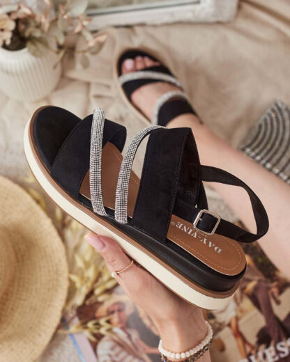 Royalfashion Sandale cu tocuri joase Obissa pentru femei