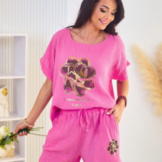 Royalfashion Set de damă din bumbac cu imprimeu