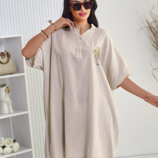 Royalfashion Tunică de vară oversize din bumbac pentru femei