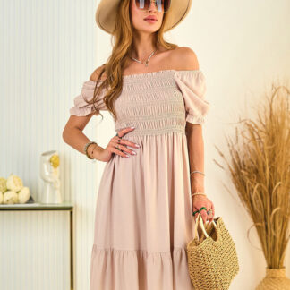 Royalfashion Rochie mini a'la hiszpanka din bumbac pentru femei