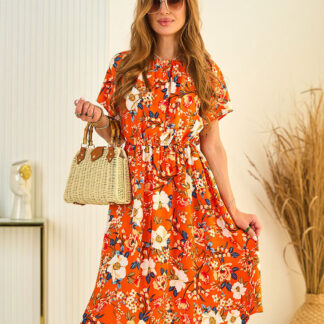 Royalfashion Rochie midi cu model pentru femei a'la hiszpanka