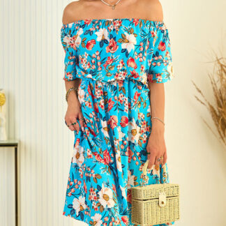 Royalfashion Rochie midi cu model pentru femei a'la hiszpanka