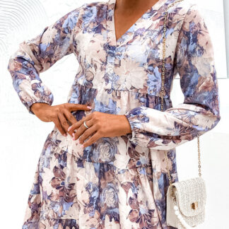 Royalfashion Rochie mini cu motive florale pentru femei