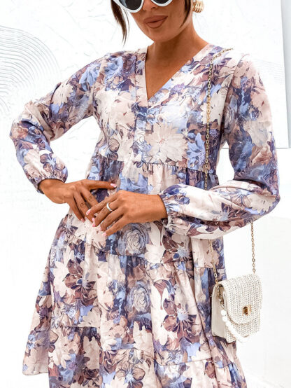 Royalfashion Rochie mini cu motive florale pentru femei