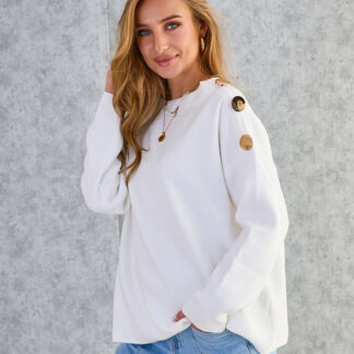 Royalfashion Pulover subțire de damă cu decorațiuni pe umeri