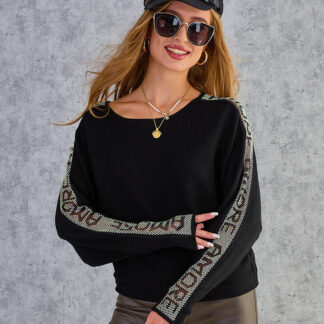 Royalfashion Pulover subțire de damă cu zirconii