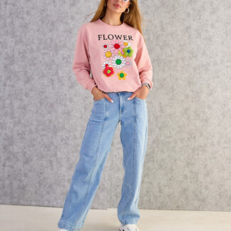 Royalfashion Hanorac cu imprimeu subțire din bumbac pentru femei