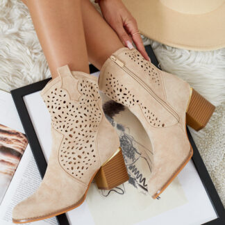 Royalfashion Cizme Mozie de damă low post openwork