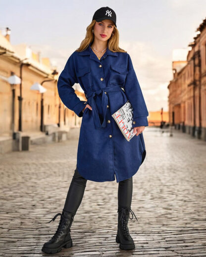 Royalfashion Palton tip cămașă pentru femei