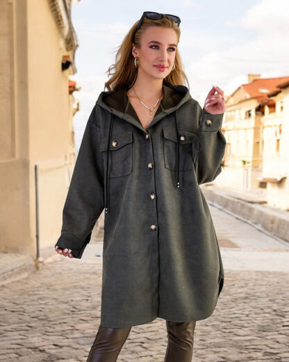 Royalfashion Palton cămașă pentru femei