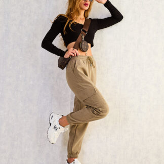 Royalfashion Pantaloni de luptă pentru femei din material textil